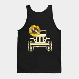 Jeep Sunflower Jeep Mimi Jeep Women Tank Top